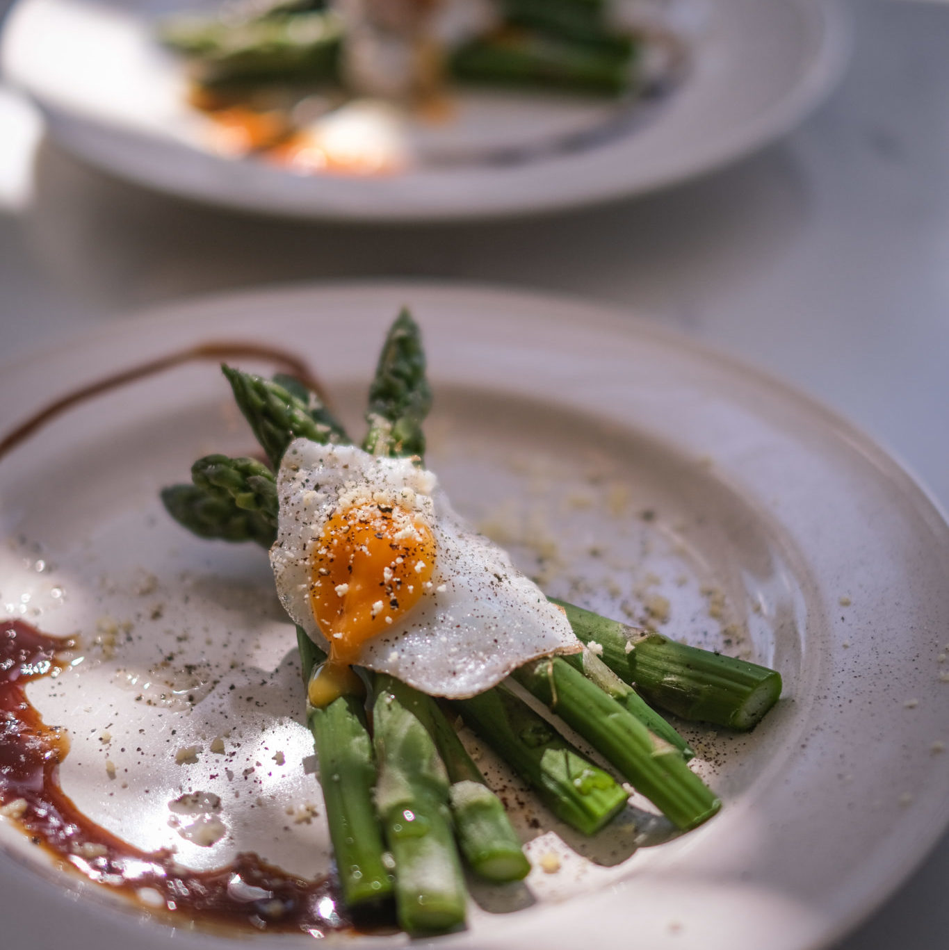 Asparagus & Fried Quail's Eggs Cowdray Estate